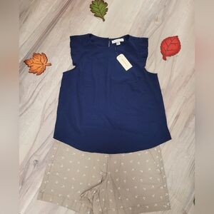 Navy Blue Sleeveless Top